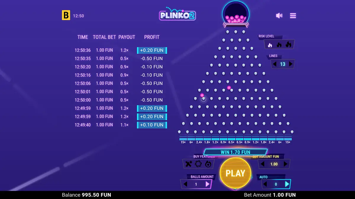 Plinko: скачати додаток для Android та iOS безкоштовно